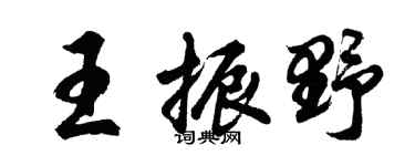 胡问遂王振野行书个性签名怎么写