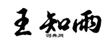 胡问遂王知雨行书个性签名怎么写