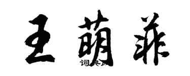 胡问遂王萌菲行书个性签名怎么写