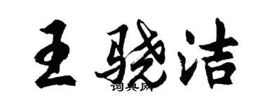 胡问遂王骁洁行书个性签名怎么写