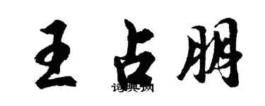 胡问遂王占朋行书个性签名怎么写