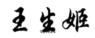 胡问遂王生姬行书个性签名怎么写