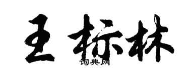 胡问遂王标林行书个性签名怎么写