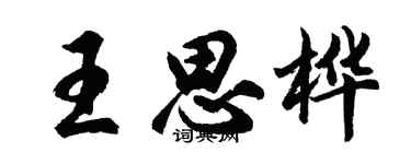 胡问遂王思桦行书个性签名怎么写
