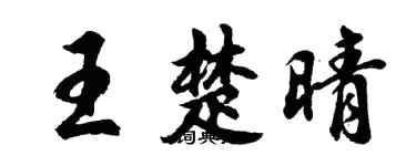 胡问遂王楚晴行书个性签名怎么写