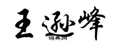 胡问遂王逊峰行书个性签名怎么写