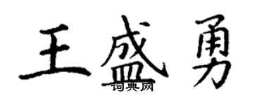 丁谦王盛勇楷书个性签名怎么写