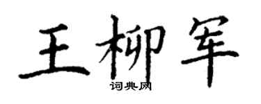 丁谦王柳军楷书个性签名怎么写