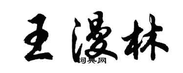 胡问遂王漫林行书个性签名怎么写