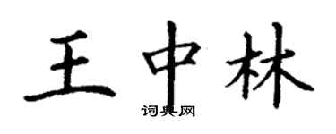 丁谦王中林楷书个性签名怎么写