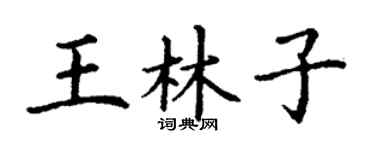 丁谦王林子楷书个性签名怎么写