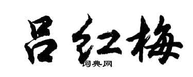 胡问遂吕红梅行书个性签名怎么写