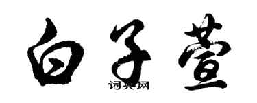 胡问遂白子萱行书个性签名怎么写