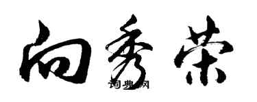 胡问遂向秀荣行书个性签名怎么写