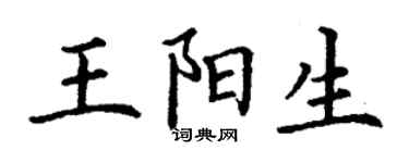丁谦王阳生楷书个性签名怎么写
