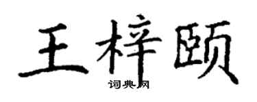 丁谦王梓颐楷书个性签名怎么写