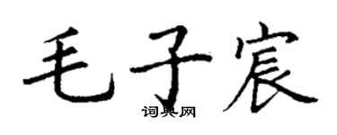 丁谦毛子宸楷书个性签名怎么写