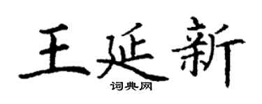 丁谦王延新楷书个性签名怎么写