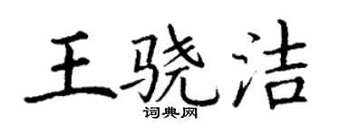 丁谦王骁洁楷书个性签名怎么写