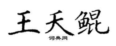 丁谦王夭鲲楷书个性签名怎么写
