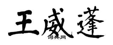 翁闿运王威蓬楷书个性签名怎么写