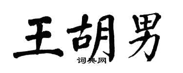 翁闿运王胡男楷书个性签名怎么写