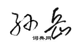 骆恒光孙岳草书个性签名怎么写