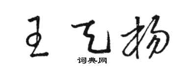 骆恒光王天杨草书个性签名怎么写
