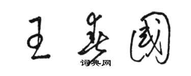骆恒光王春国草书个性签名怎么写