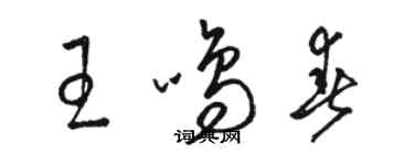 骆恒光王鸣春草书个性签名怎么写