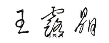 骆恒光王露晶草书个性签名怎么写