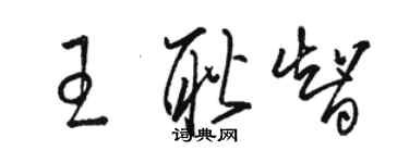 骆恒光王耿智草书个性签名怎么写