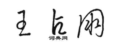 骆恒光王占朋草书个性签名怎么写