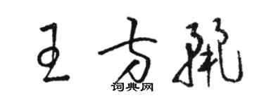 骆恒光王方丽草书个性签名怎么写