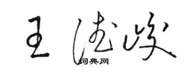 骆恒光王德峻草书个性签名怎么写