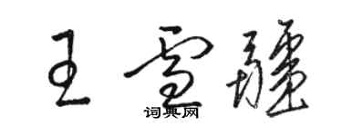 骆恒光王雪疆草书个性签名怎么写