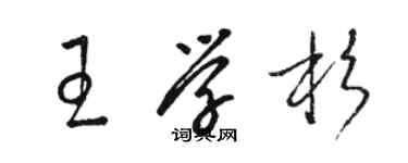 骆恒光王学杉草书个性签名怎么写