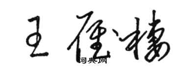 骆恒光王雁栖草书个性签名怎么写