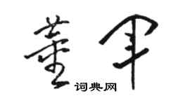 骆恒光董军草书个性签名怎么写