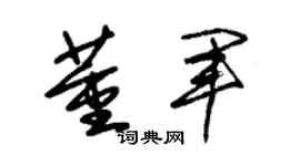 朱锡荣董军草书个性签名怎么写