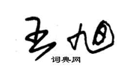 朱锡荣王旭草书个性签名怎么写