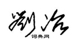 朱锡荣刘冶草书个性签名怎么写