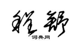 朱锡荣程舒草书个性签名怎么写