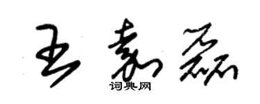 朱锡荣王嘉磊草书个性签名怎么写