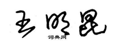 朱锡荣王明昆草书个性签名怎么写