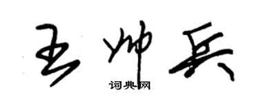 朱锡荣王帅兵草书个性签名怎么写
