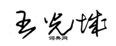朱锡荣王光城草书个性签名怎么写