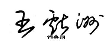 朱锡荣王献洲草书个性签名怎么写