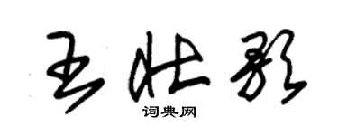 朱锡荣王壮歌草书个性签名怎么写