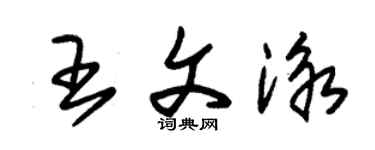 朱锡荣王文泳草书个性签名怎么写